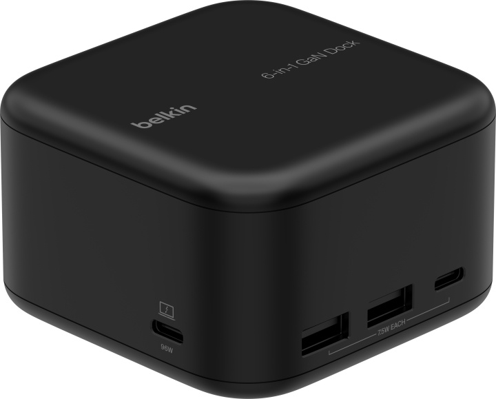 Belkin USB-C 6-in-1 Core GaN-batterij, 130 W in de groep COMPUTERS & RANDAPPARATUUR / Laptops & accessoires / Docking station bij TP E-commerce Nordic AB (C78495)