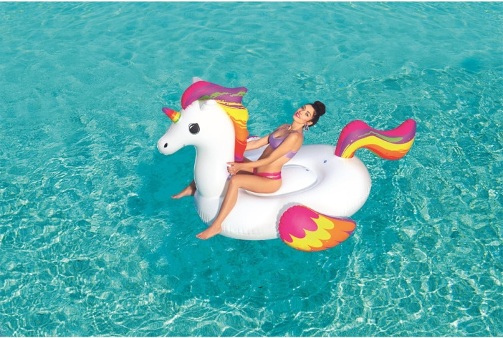 Bestway Supersized Unicorn Rider zwembadmatras, 2,24m x 1,64m in de groep SPEELGOED, KINDER- & BABYPRODUCTEN / Buitenspeelgoed / Badspeelgoed bij TP E-commerce Nordic AB (C78497)