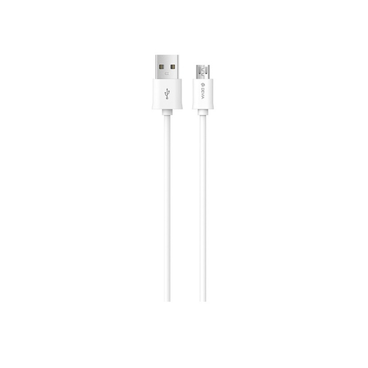 Devia kabel Smart EC065 USB - MicroUSB 2,0 m 2,1A vit in de groep SMARTPHONE & TABLETS / Opladers & Kabels / Kabels / Kabels microUSB bij TP E-commerce Nordic AB (C78531)