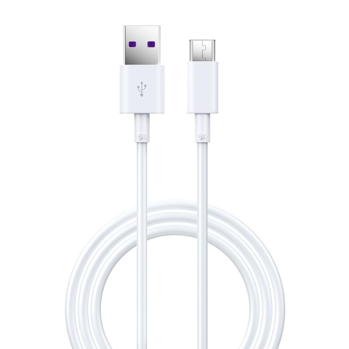 Devia kabel Shark EC306 USB - USB-C 1,5 m 5A vit in de groep SMARTPHONE & TABLETS / Opladers & Kabels / Kabels / Kabels Type C bij TP E-commerce Nordic AB (C78538)