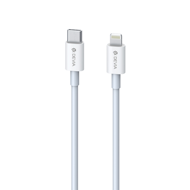 Devia-kabel Smart EC146 PD USB-C - Lightning 20W 3A vit in de groep SMARTPHONE & TABLETS / Opladers & Kabels / Kabels / Kabels Lightning bij TP E-commerce Nordic AB (C78584)