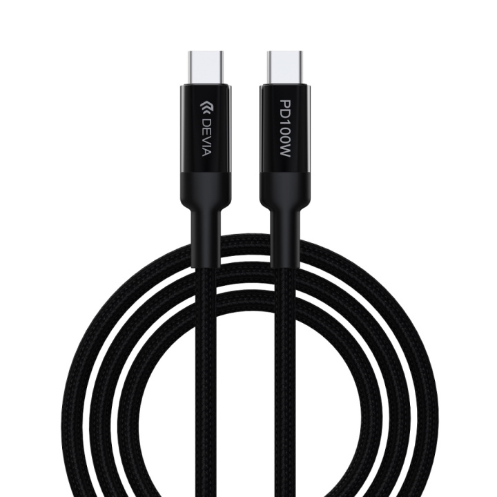 Devia kabel EC309 Extreme PD USB-C - USB-C 1,5 m 100W svart in de groep SMARTPHONE & TABLETS / Opladers & Kabels / Kabels / Kabels Type C bij TP E-commerce Nordic AB (C78596)