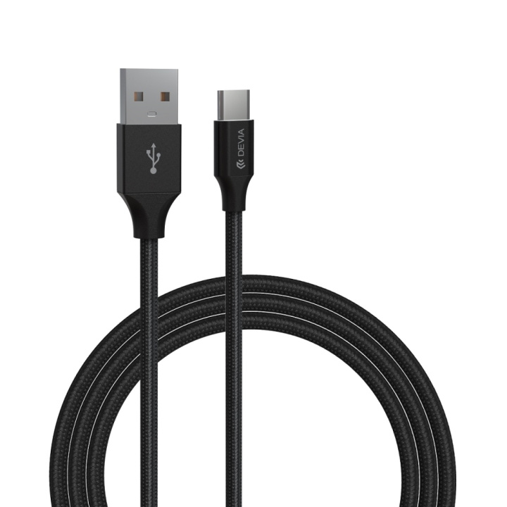 DEVIA kabel Gracious EC303 USB - USB-C 1,0 m 2,4A svart in de groep SMARTPHONE & TABLETS / Opladers & Kabels / Kabels / Kabels Type C bij TP E-commerce Nordic AB (C78598)