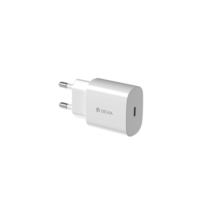 Devia väggladdare Smart PD 25W 1x USB-C vit in de groep SMARTPHONE & TABLETS / Opladers & Kabels / Wandoplader / Wandoplader Type C bij TP E-commerce Nordic AB (C78603)