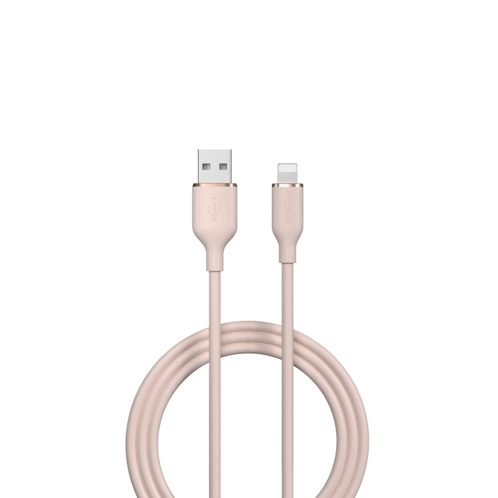 Devia kabel Jelly EC630 USB - Lightning 1,2 m 2,4A rosa in de groep SMARTPHONE & TABLETS / Opladers & Kabels / Kabels / Kabels Lightning bij TP E-commerce Nordic AB (C78632)