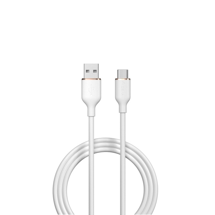 Devia kabel Jelly EC629 USB - USB-C 1,2 m 2,4A vit in de groep SMARTPHONE & TABLETS / Opladers & Kabels / Kabels / Kabels Type C bij TP E-commerce Nordic AB (C78634)