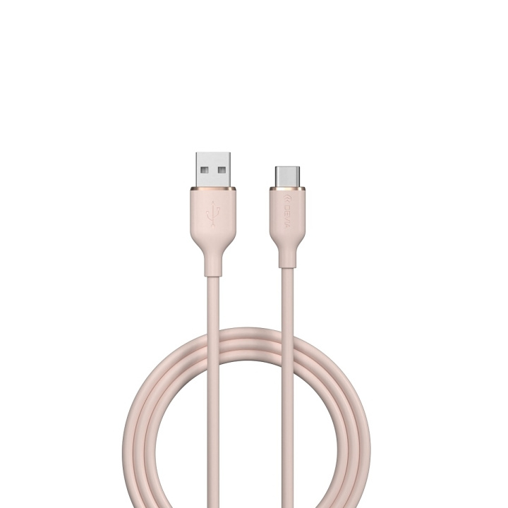 Devia kabel Jelly EC629 USB - USB-C 1,2 m 2,4A rosa in de groep SMARTPHONE & TABLETS / Opladers & Kabels / Kabels / Kabels Type C bij TP E-commerce Nordic AB (C78636)