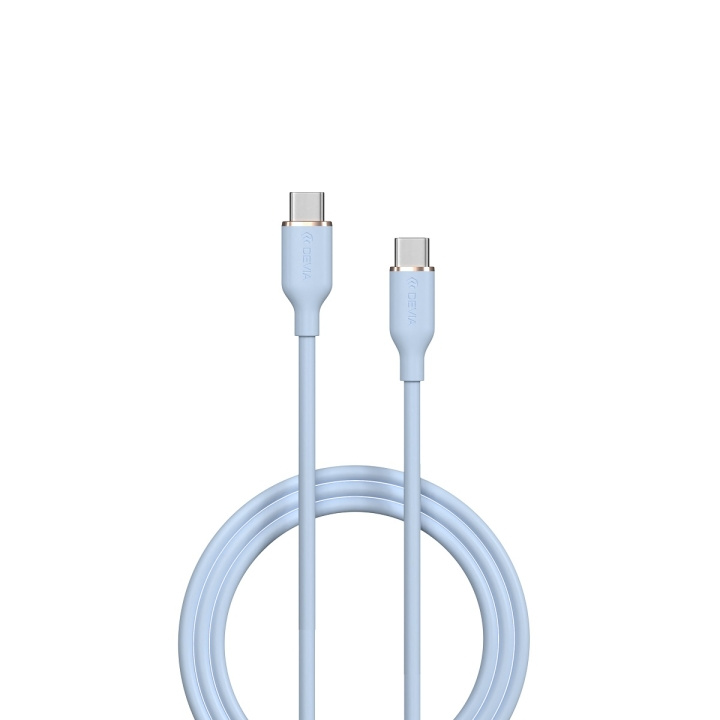 Devia kabel Jelly EC632 USB-C - USB-C 1,2 m 60W 3A blå in de groep SMARTPHONE & TABLETS / Opladers & Kabels / Kabels / Kabels Type C bij TP E-commerce Nordic AB (C78643)