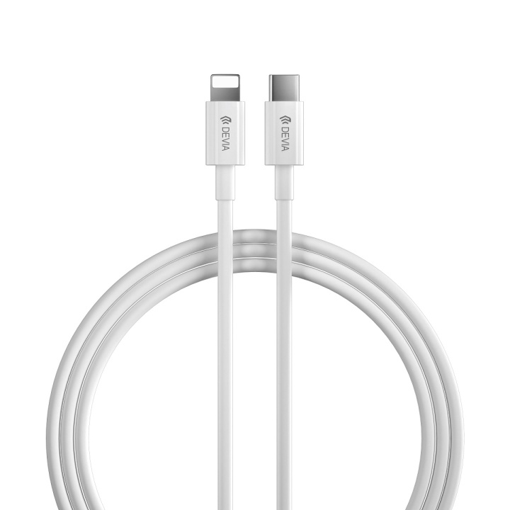 Devia kabel Smart EC146 PD USB-C - Lightning 2,0 m 3A vit in de groep SMARTPHONE & TABLETS / Opladers & Kabels / Kabels / Kabels Lightning bij TP E-commerce Nordic AB (C78652)