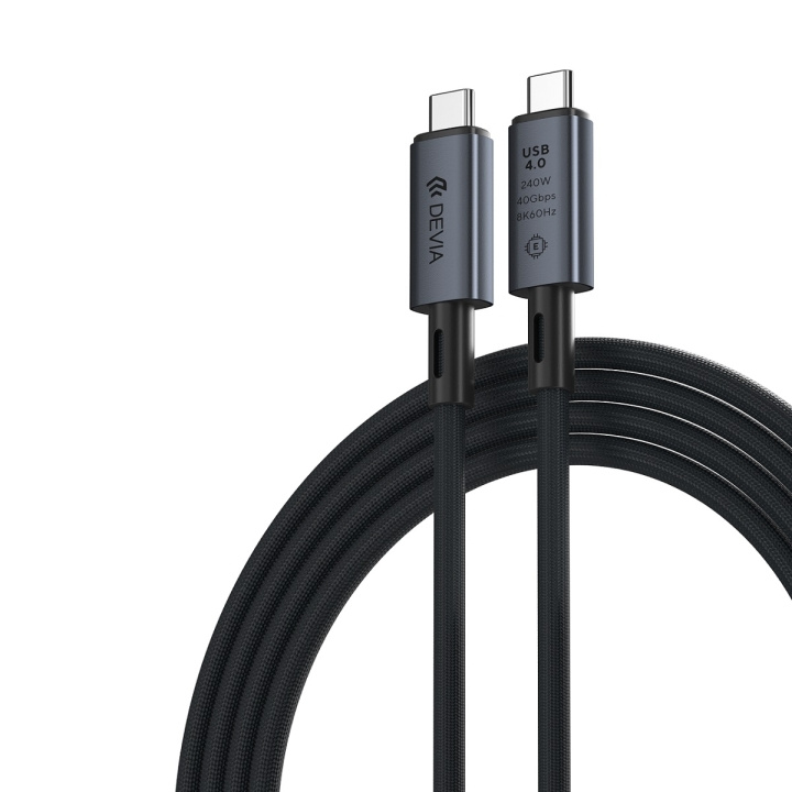 Devia kabel Extreme EC641 PD USB-C - USB-C 4.0 1,0 m 240W svart 8K 60Hz in de groep SMARTPHONE & TABLETS / Opladers & Kabels / Kabels / Kabels Type C bij TP E-commerce Nordic AB (C78680)