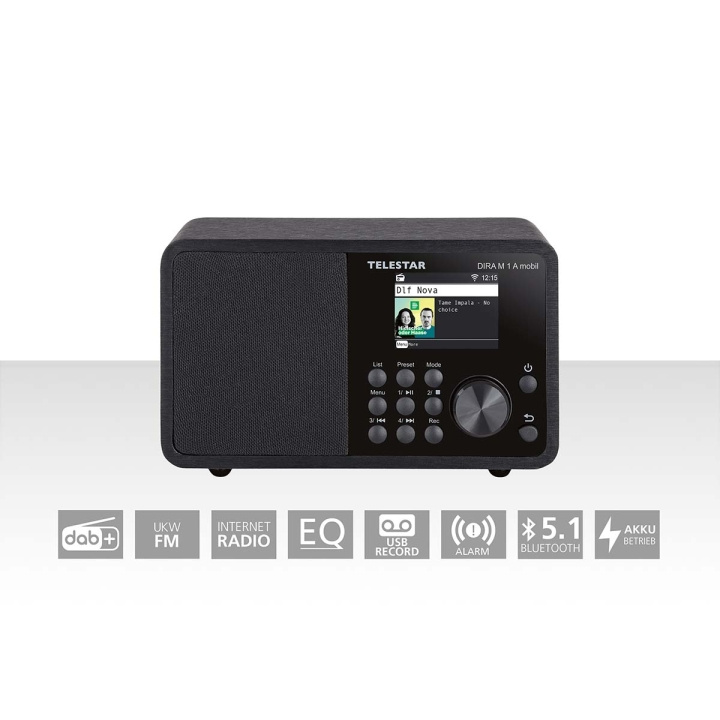 TELESTAR DIRA M 1 A Mobile EWF Batterijbediende Multifunctionele Mono Radio DAB+ / FM / Internet / Bluetooth Zwart in de groep HOME ELECTRONICS / Audio & Beeld / Thuisbioscoop, Hifi en Draagbaar / Radio & Wekkers / Draadloze audiozender bij TP E-commerce Nordic AB (C78699)