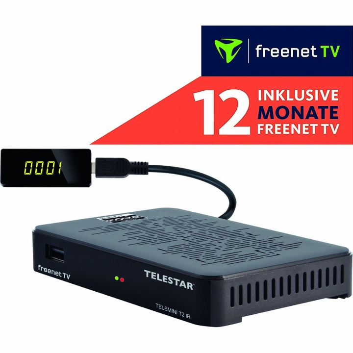 TELESTAR TELEMINI T2 IR extreem compacte DVB-T2/DVB-C HDTV-ontvanger in de groep HOME ELECTRONICS / Audio & Beeld / TV & Accessoires / Terrestrische/Boxer bij TP E-commerce Nordic AB (C78712)