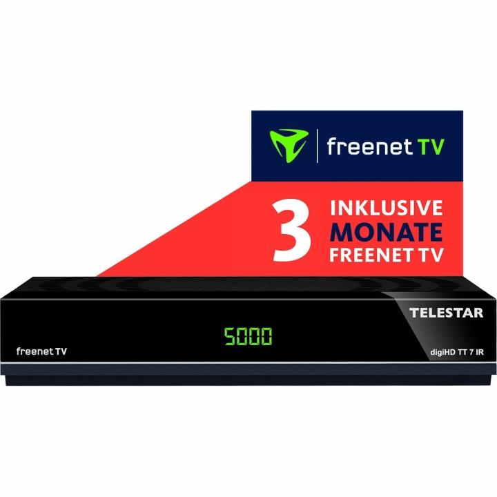 TELESTAR digiHD TT 7 IR Compact DVB-T2/DVB-C HDTV ontvanger incl. 3 maanden freenet in de groep HOME ELECTRONICS / Audio & Beeld / TV & Accessoires / Terrestrische/Boxer bij TP E-commerce Nordic AB (C78714)