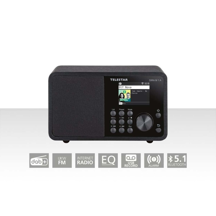 TELESTAR DIRA M 1 A EWF Compacte Multifunctionele Mono Radio Zwart in de groep HOME ELECTRONICS / Audio & Beeld / Thuisbioscoop, Hifi en Draagbaar / Radio & Wekkers / Draadloze audiozender bij TP E-commerce Nordic AB (C78723)