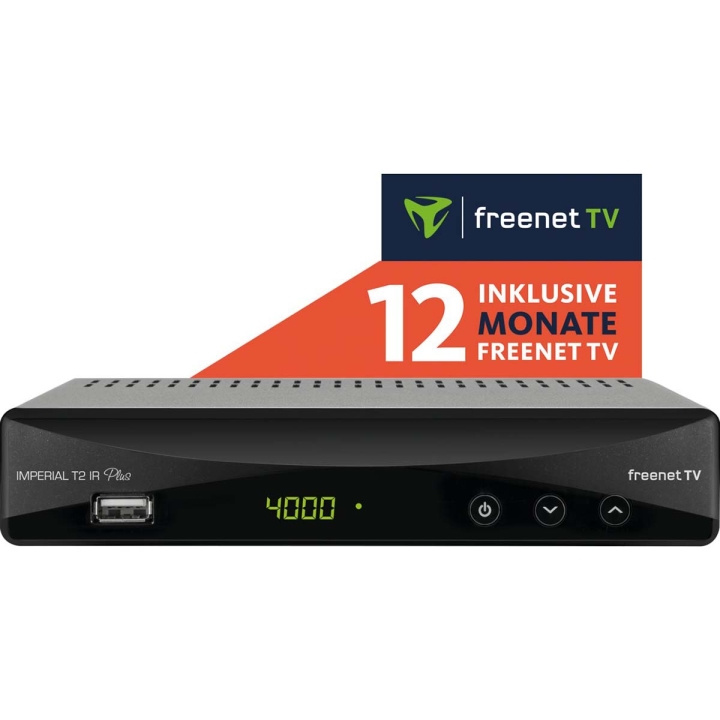 imperial T2 IR plus DVB-T2 ontvanger (incl. 12 maanden freenet TV) in de groep HOME ELECTRONICS / Audio & Beeld / TV & Accessoires / Terrestrische/Boxer bij TP E-commerce Nordic AB (C78731)