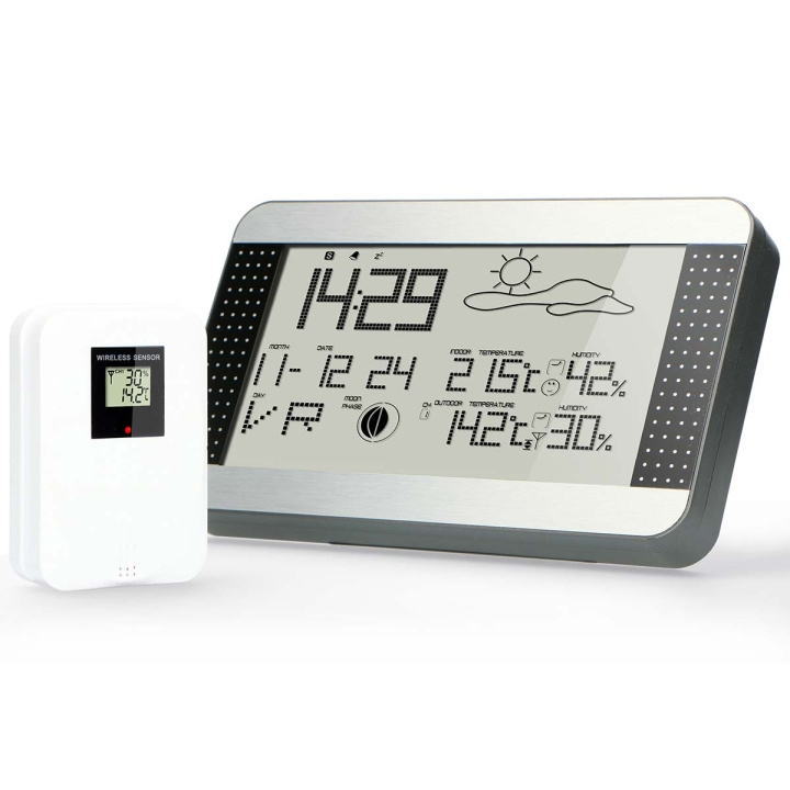 Alecto Weerstation met draadloze sensor Silver in de groep HUISHOUDEN & TUIN / Ventilatoren & Klimaatproducten / Thermometers en weerstations bij TP E-commerce Nordic AB (C78735)