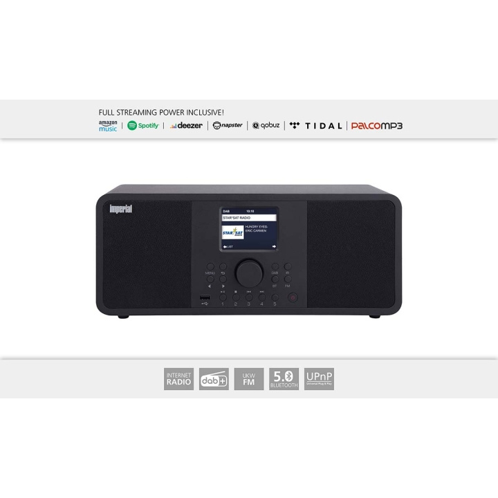 imperial DABMAN i205 Hybride Stereo Radio voor Internet / DAB+ / FM Zwart in de groep HOME ELECTRONICS / Audio & Beeld / Thuisbioscoop, Hifi en Draagbaar / Radio & Wekkers / Draadloze audiozender bij TP E-commerce Nordic AB (C78745)