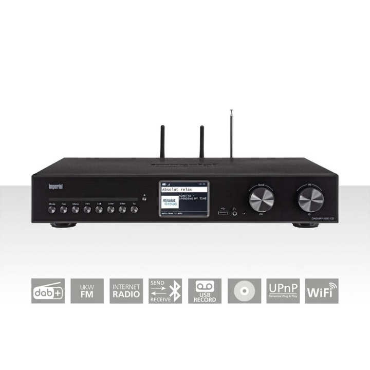 imperial DABMAN i560 CD Alles-in-één HiFi-systeem met versterker en CD-speler DAB+ / FM / Internet / Bluetooth Zwart in de groep HOME ELECTRONICS / Audio & Beeld / Thuisbioscoop, Hifi en Draagbaar / Radio & Wekkers bij TP E-commerce Nordic AB (C78748)