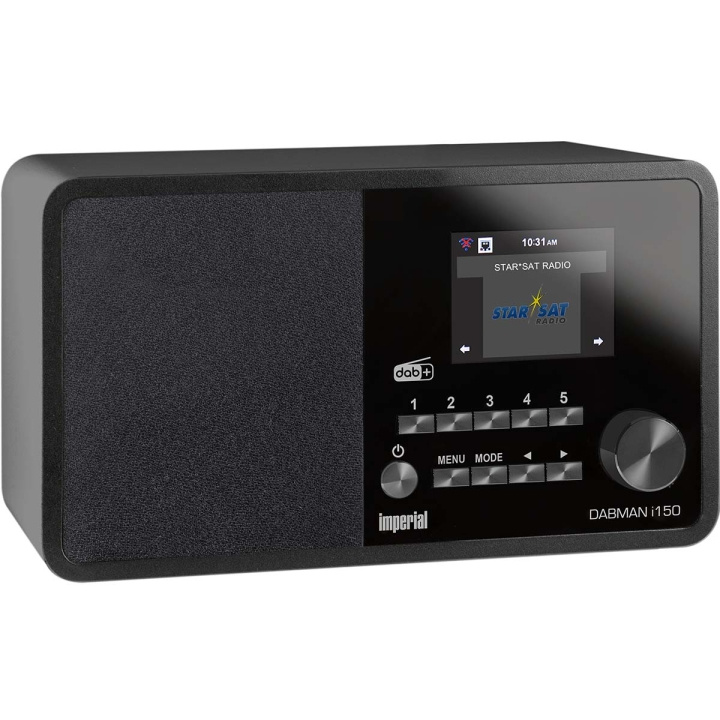 imperial DABMAN i150 Compacte Hybride Radio voor Internet / DAB+ / FM Zwart in de groep HOME ELECTRONICS / Audio & Beeld / Thuisbioscoop, Hifi en Draagbaar / Radio & Wekkers / Draadloze audiozender bij TP E-commerce Nordic AB (C78749)