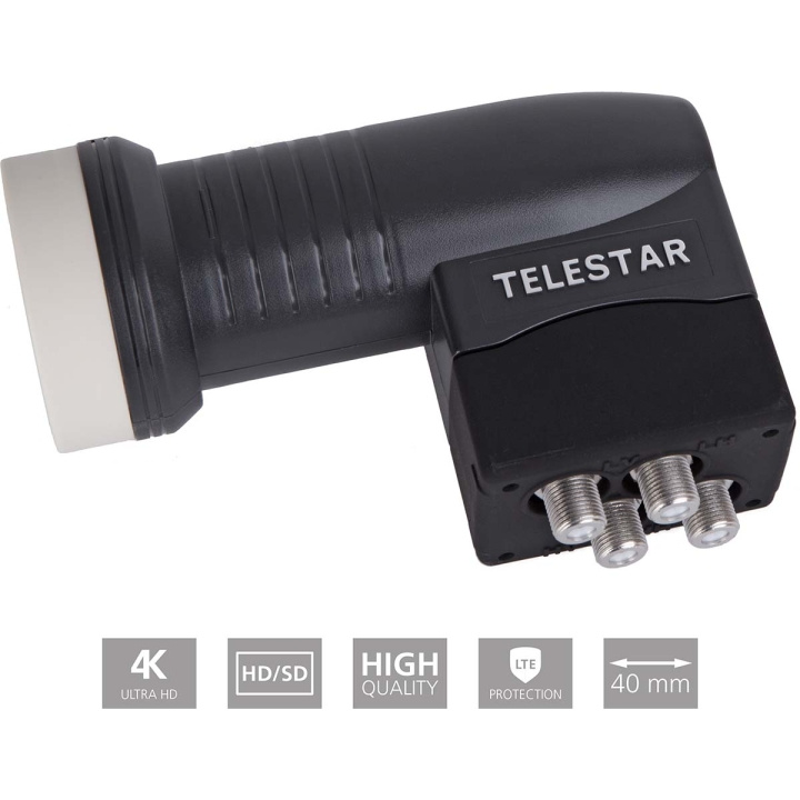 TELESTAR SKYQUATRO HC LNB Zwart in de groep HOME ELECTRONICS / Audio & Beeld / TV & Accessoires / Antennes & Accessoires bij TP E-commerce Nordic AB (C78793)