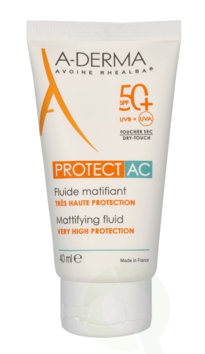 A-Derma Protect AC Mattifying Fluid SPF50+ 40 ml in de groep BEAUTY & HEALTH / Huidsverzorging / Zonnebank / Zonnebescherming bij TP E-commerce Nordic AB (C78848)