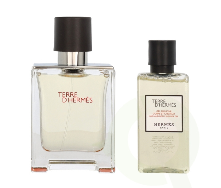 Hermes Terre D\'Hermes Giftset 90 ml Edt Spray 50ml/Hair and Body Shower Gel 40 ml in de groep BEAUTY & HEALTH / Cadeausets / Cadeausets voor haar bij TP E-commerce Nordic AB (C78938)