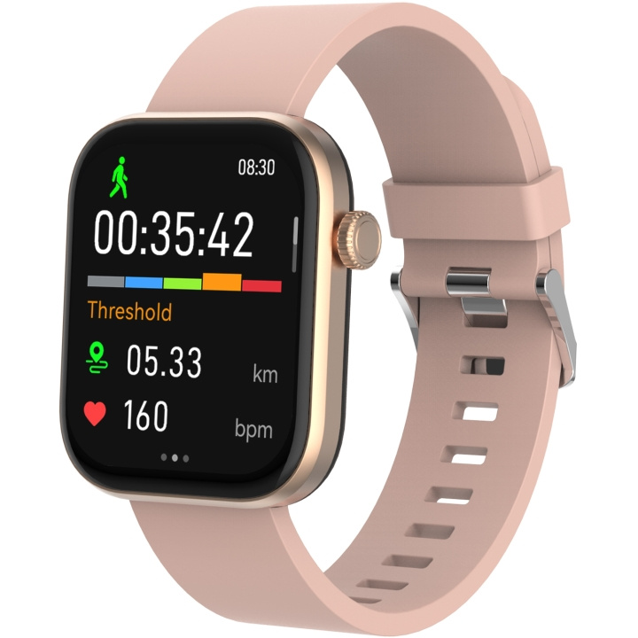 Denver Bluetooth AMOLED Smart Watch Rosa / Beige in de groep SPORT, VRIJE TIJD & HOBBY / Smartwatch & Activiteitsmeters / Smartwatches bij TP E-commerce Nordic AB (C78954)