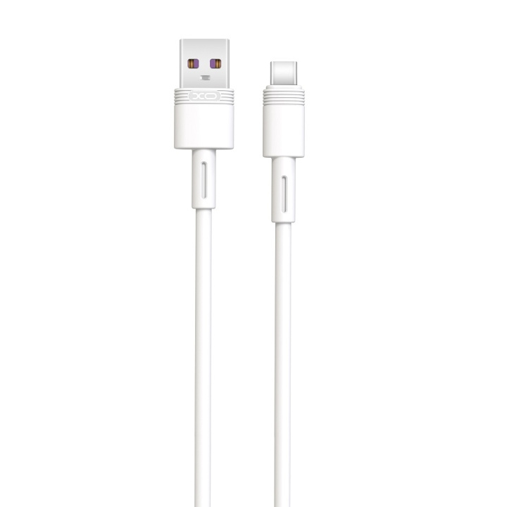 XO kabel NB-Q166 USB - USB-C 1,0 m 5A vit in de groep COMPUTERS & RANDAPPARATUUR / Computerkabels / USB / USB-C bij TP E-commerce Nordic AB (C79152)