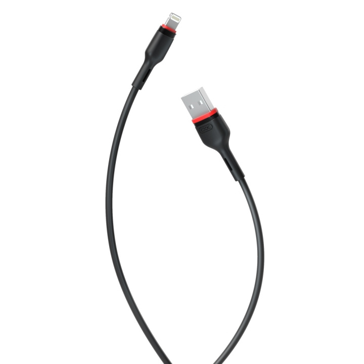 XO kabel NB-P171 USB - Lightning 1,0 m 2,4A svart in de groep SMARTPHONE & TABLETS / Opladers & Kabels / Kabels / Kabels Lightning bij TP E-commerce Nordic AB (C79154)