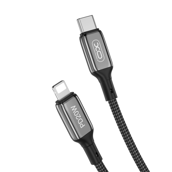 XO kabel NB-Q180A PD USB-C - Lightning 1,0m 20W svart in de groep COMPUTERS & RANDAPPARATUUR / Computerkabels / USB / USB-C bij TP E-commerce Nordic AB (C79180)