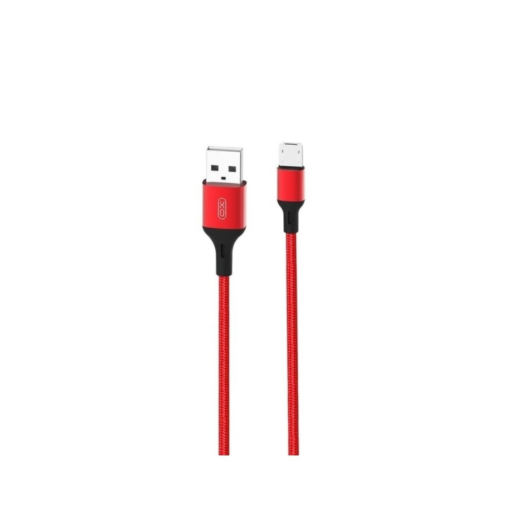 XO kabel NB143 USB - microUSB 1,0 m 2,4A röd in de groep COMPUTERS & RANDAPPARATUUR / Computerkabels / USB / Micro-USB bij TP E-commerce Nordic AB (C79194)