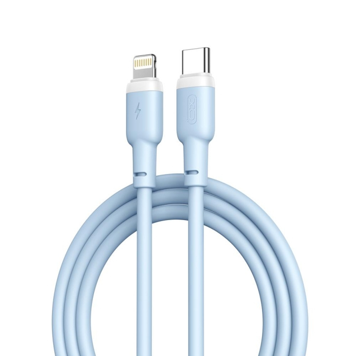 XO kabel NB208A PD USB-C - Lightning 1,0m 20W blå in de groep COMPUTERS & RANDAPPARATUUR / Computerkabels / USB / USB-C bij TP E-commerce Nordic AB (C79199)