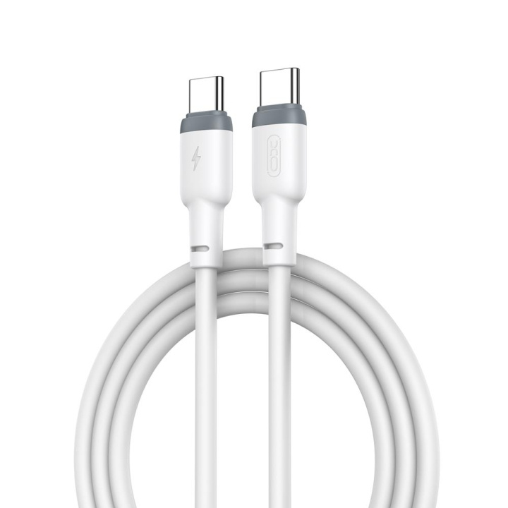 XO kabel NB208B PD USB-C - USB-C 1,0m 60W vit in de groep COMPUTERS & RANDAPPARATUUR / Computerkabels / USB / USB-C bij TP E-commerce Nordic AB (C79201)