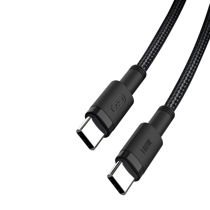 XO kabel NB-Q199 PD USB-C - USB-C 1,5m 100W svart in de groep COMPUTERS & RANDAPPARATUUR / Computerkabels / USB / USB-C bij TP E-commerce Nordic AB (C79204)