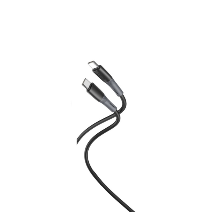 XO kabel NB-Q226B USB-C - USB-C 1m 60W svart in de groep COMPUTERS & RANDAPPARATUUR / Computerkabels / USB / USB-C bij TP E-commerce Nordic AB (C79233)