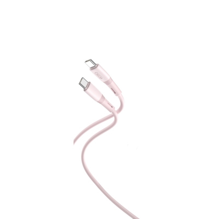 XO kabel NB-Q226B USB-C - USB-C 1m 60W rosa in de groep COMPUTERS & RANDAPPARATUUR / Computerkabels / USB / USB-C bij TP E-commerce Nordic AB (C79234)