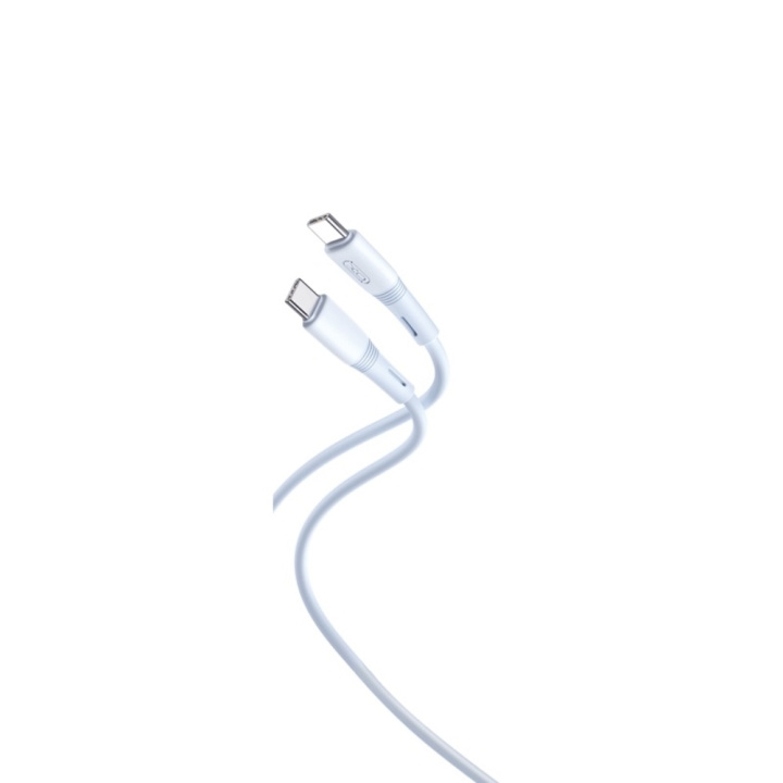 XO kabel NB-Q226B USB-C - USB-C 1m 60W blå in de groep COMPUTERS & RANDAPPARATUUR / Computerkabels / USB / USB-C bij TP E-commerce Nordic AB (C79235)