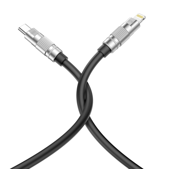 XO kabel NB-Q228A USB-C - Lightning 1,2m 27W svart in de groep COMPUTERS & RANDAPPARATUUR / Computerkabels / USB / USB-C bij TP E-commerce Nordic AB (C79236)