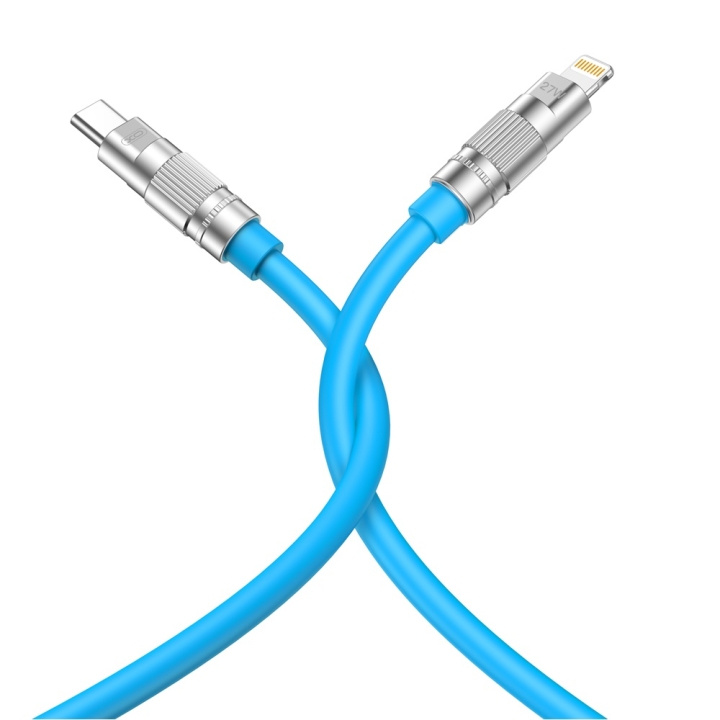 XO kabel NB-Q228A USB-C - Lightning 1,2m 27W blå in de groep COMPUTERS & RANDAPPARATUUR / Computerkabels / USB / USB-C bij TP E-commerce Nordic AB (C79237)