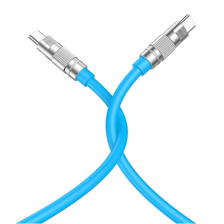 XO kabel NB-Q228B USB-C - USB-C 1,2m 60W blå in de groep COMPUTERS & RANDAPPARATUUR / Computerkabels / USB / USB-C bij TP E-commerce Nordic AB (C79239)