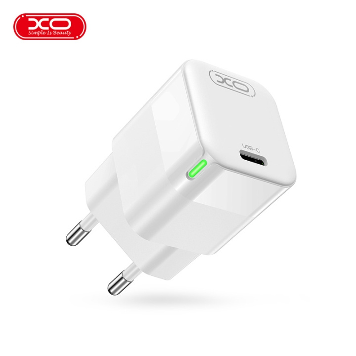 XO väggladdare CE06 PD 30W 1x USB-C vit in de groep SMARTPHONE & TABLETS / Opladers & Kabels / Wandoplader / Wandoplader Type C bij TP E-commerce Nordic AB (C79245)