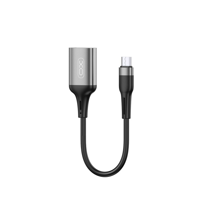 XO adapter OTG NB201 USB - microUSB svart in de groep SMARTPHONE & TABLETS / Opladers & Kabels / Adapters bij TP E-commerce Nordic AB (C79252)