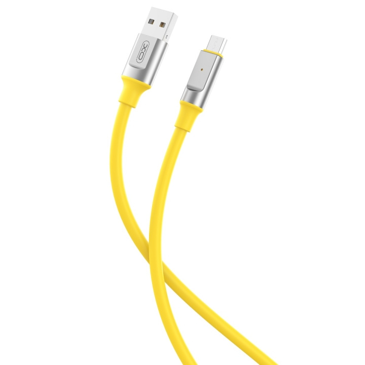 XO kabel NB251 USB - microUSB 1,0 m 6A gul in de groep COMPUTERS & RANDAPPARATUUR / Computerkabels / USB / USB-C bij TP E-commerce Nordic AB (C79263)