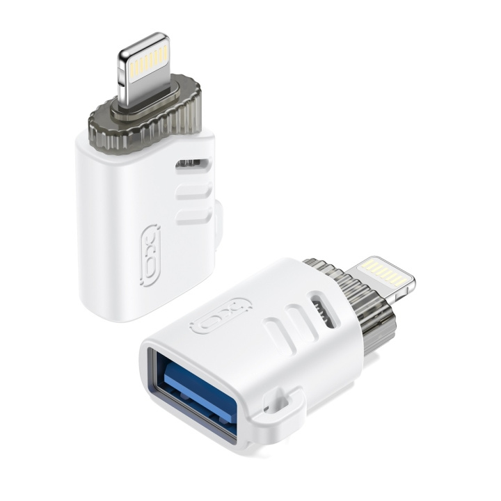 XO adapter NB256A OTG USB - Lightning vit in de groep SMARTPHONE & TABLETS / Opladers & Kabels / Adapters bij TP E-commerce Nordic AB (C79299)