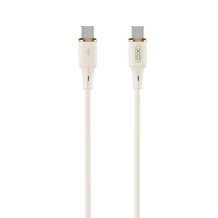 XO kabel NB-Q261 PD USB-C - USB-C 1m beige 60W in de groep COMPUTERS & RANDAPPARATUUR / Computerkabels / USB / USB-C bij TP E-commerce Nordic AB (C79321)