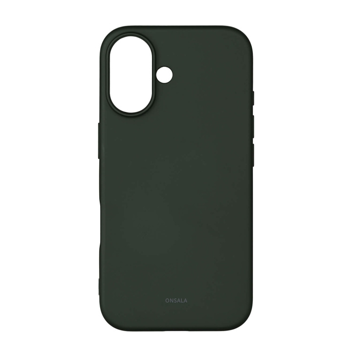 Onsala Mobilskal med Silikonkänsla Olive Green - iPhone 16 in de groep SMARTPHONE & TABLETS / Mobielbescherming / Apple / iPhone 16 bij TP E-commerce Nordic AB (C79403)