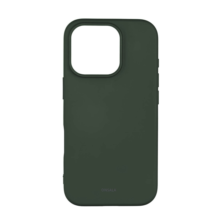 Onsala Mobilskal med Silikonkänsla Olive Green - iPhone 16 Pro in de groep SMARTPHONE & TABLETS / Mobielbescherming / Apple / iPhone 16 bij TP E-commerce Nordic AB (C79404)