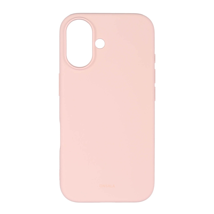 Onsala Mobilskal med Silikonkänsla Chalk Pink - iPhone 16 in de groep SMARTPHONE & TABLETS / Mobielbescherming / Apple / iPhone 16 bij TP E-commerce Nordic AB (C79466)