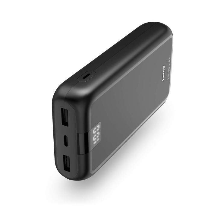 Hama Powerbank 20000mAh 2xUSB-A+1xUSB-C Antracit in de groep SMARTPHONE & TABLETS / Opladers & Kabels / Powerbanks bij TP E-commerce Nordic AB (C79494)