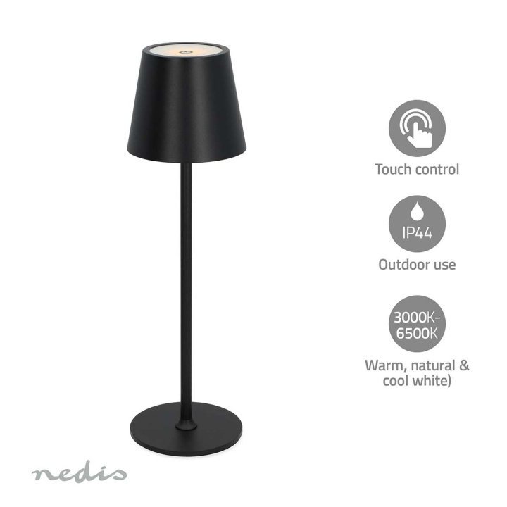 Nedis LED-Tafellamp | LED | 1.8 W | 150 lm | 3000 - 6000 K | Zwart in de groep HOME ELECTRONICS / Verlichting / Vloerlampen bij TP E-commerce Nordic AB (C79504)